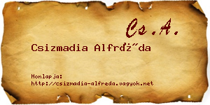 Csizmadia Alfréda névjegykártya
